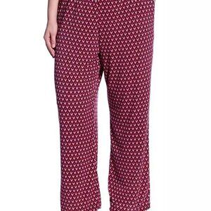 NY Collection Palazzo Wide Leg Pull On Pants Geometric Print Size 2X